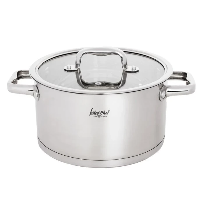 Кастрюля 4,5л 22см нерж.сталь Ivlev Chef Royal со стекл.крышкой индукция (4)